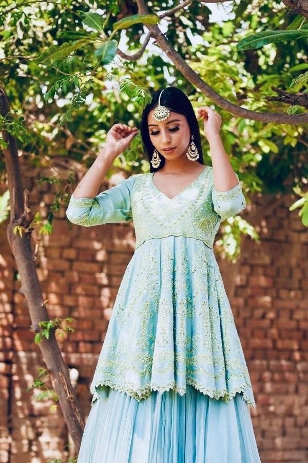 FAUX Georgette Full Cotton Lehenge Set with Dupatta