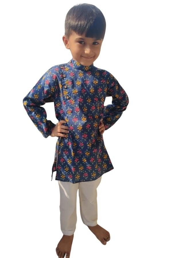 Boys side button Kurta with pajama set