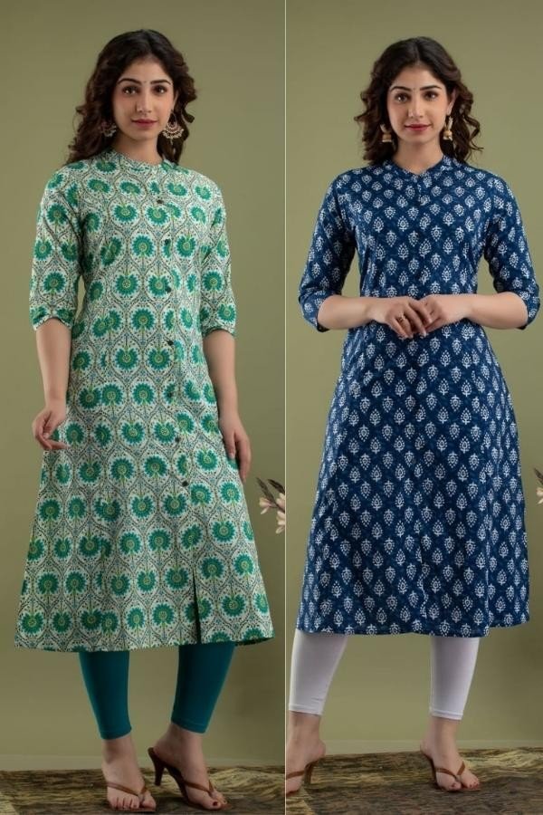 Cotton Kurti With side pocket (pack of 2)