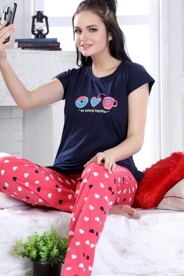 Night suit with side pocket