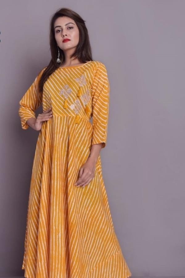Stripped Line Long Kurti