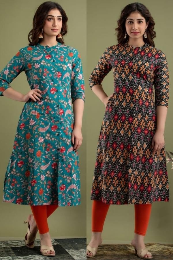 Cotton Kurti With side pocket (pack of 2)